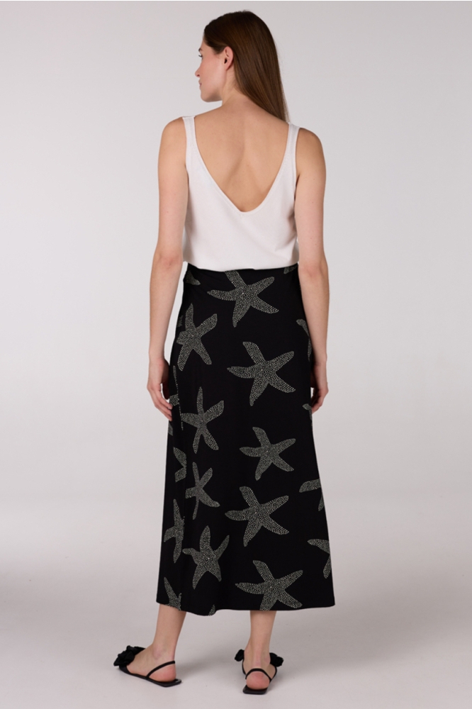 FENJA HS25 ROK VSF 690 LONG WITH SLIT 000985 BLACK OFF WHITE
